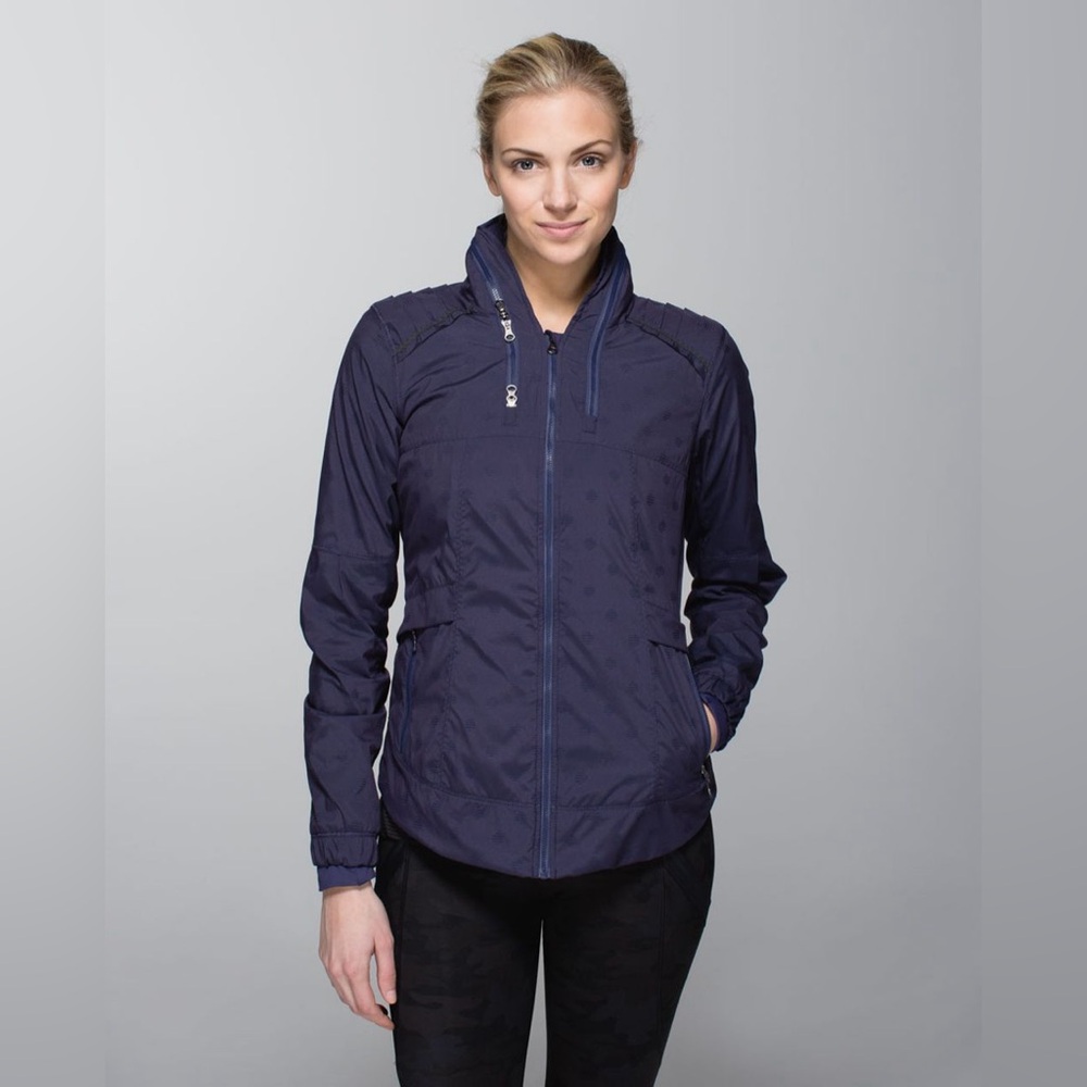 Lululemon Athletica Navy Zip-Up Lightweight Jacket